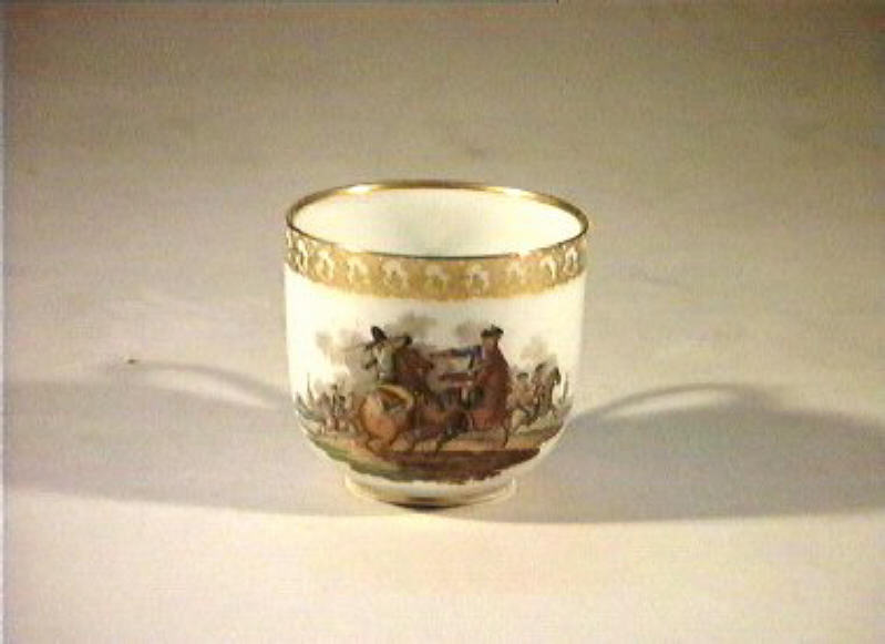 scena di battaglia (tazzina) - manifattura viennese (secc. XVIII/ XIX)