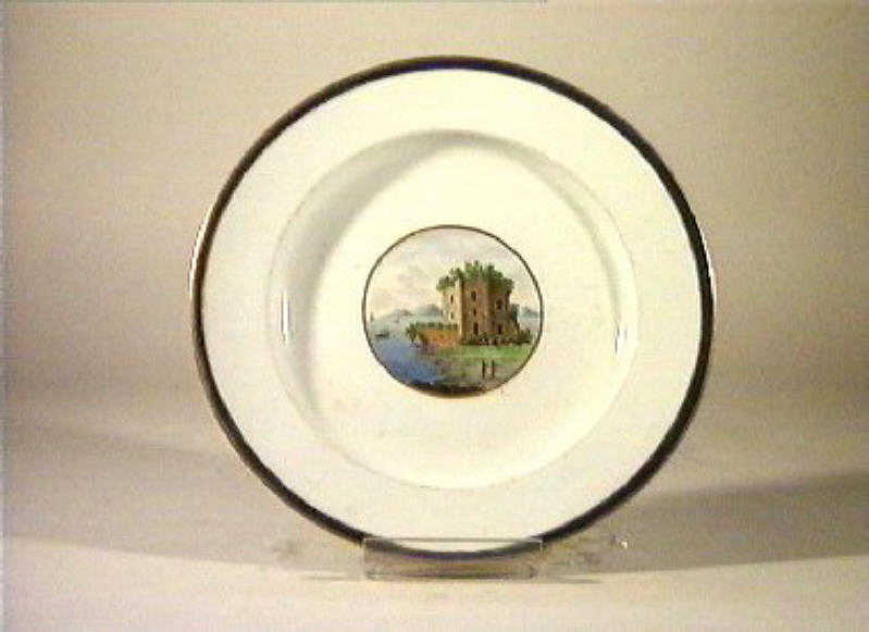 paesaggio (piatto) - manifattura di Doccia (sec. XIX)