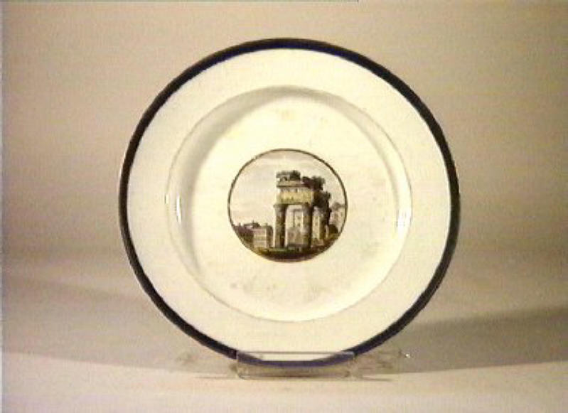 paesaggio (piatto) - manifattura di Doccia (sec. XIX)