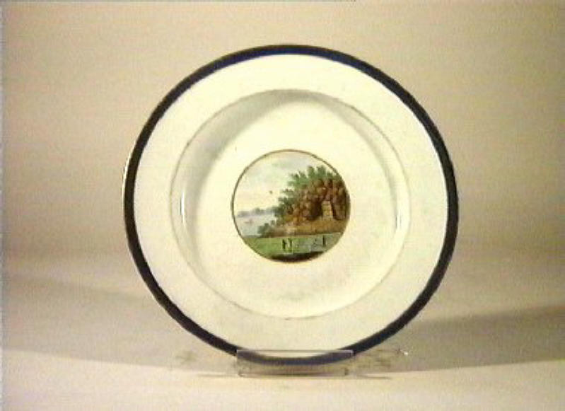 paesaggio (piatto) - manifattura di Doccia (sec. XIX)