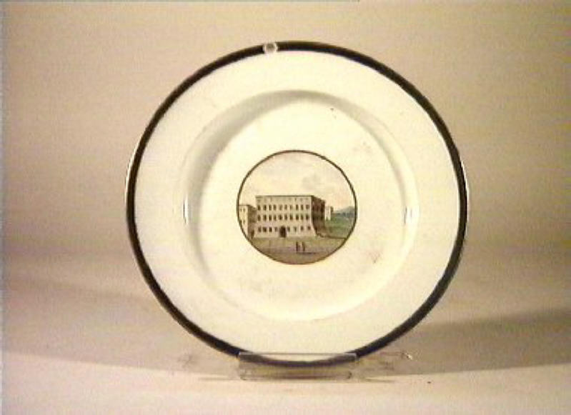 paesaggio (piatto) - manifattura di Doccia (sec. XIX)