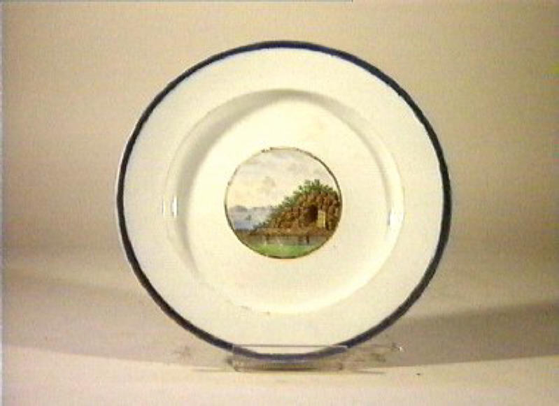 paesaggio (piatto) - manifattura di Doccia (sec. XIX)