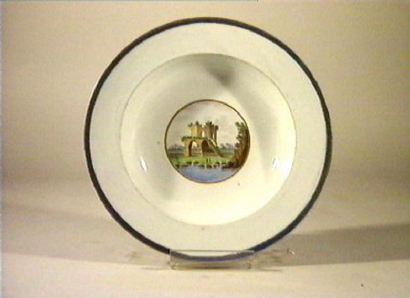 paesaggio (piatto) - manifattura di Doccia (sec. XIX)