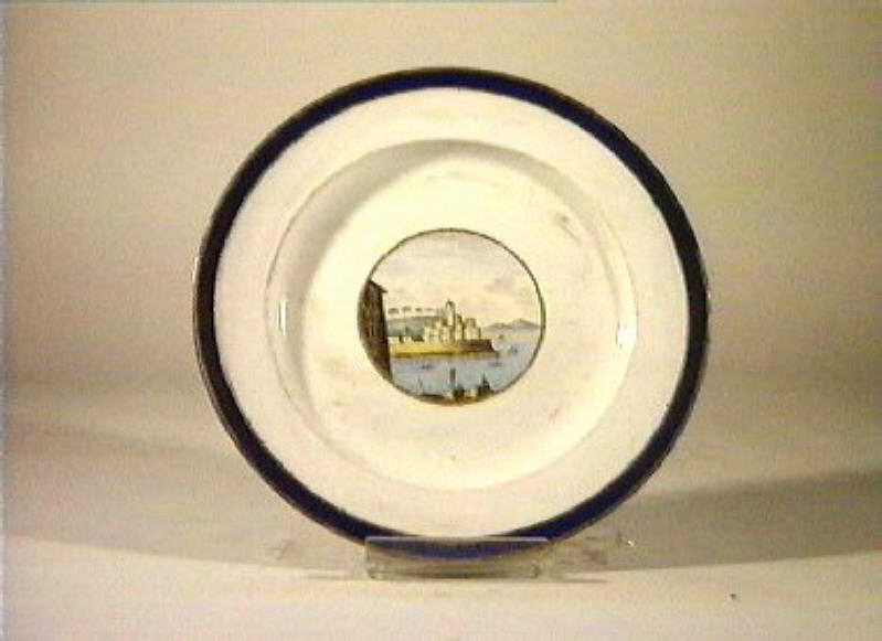 paesaggio (piatto) - manifattura di Doccia (sec. XIX)