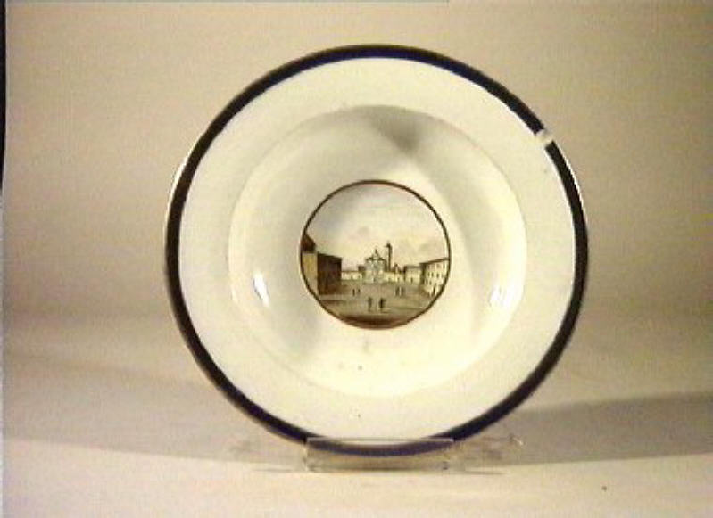 paesaggio (piatto) - manifattura di Doccia (sec. XIX)