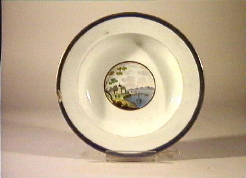 paesaggio (piatto) - manifattura di Doccia (sec. XIX)