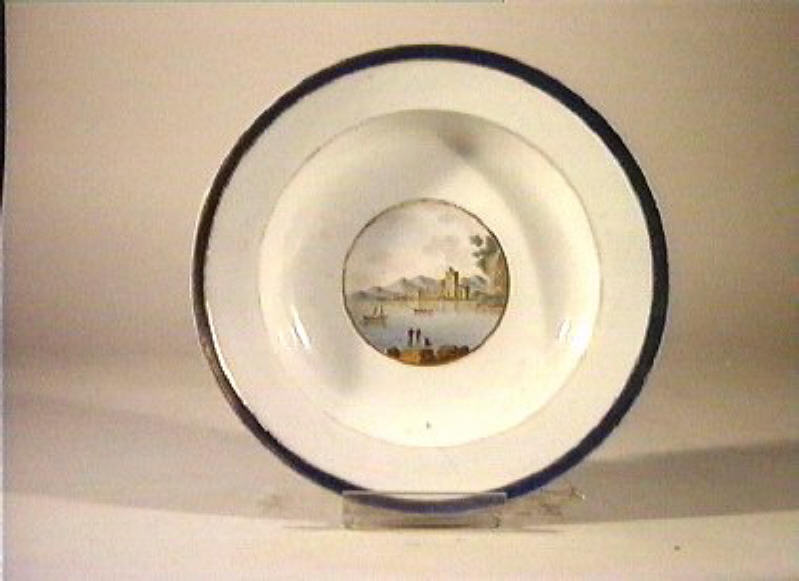 paesaggio (piatto) - manifattura di Doccia (sec. XIX)