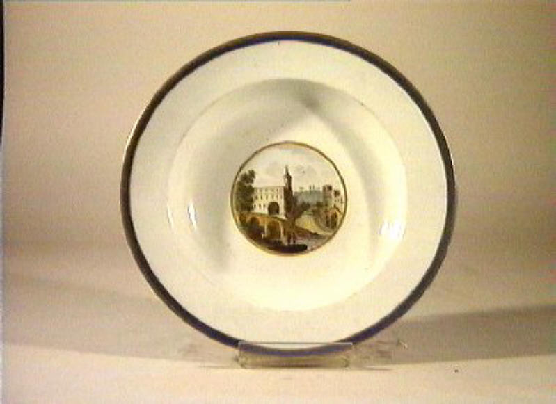 paesaggio (piatto) - manifattura di Doccia (sec. XIX)