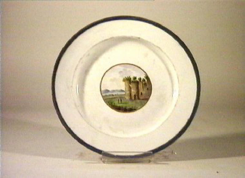 paesaggio (piatto) - manifattura di Doccia (sec. XIX)