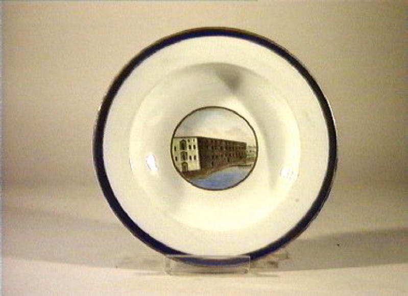 paesaggio (piatto) - manifattura di Doccia (sec. XIX)