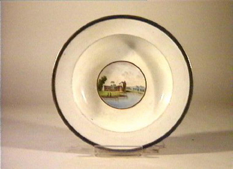 paesaggio (piatto) - manifattura di Doccia (sec. XIX)