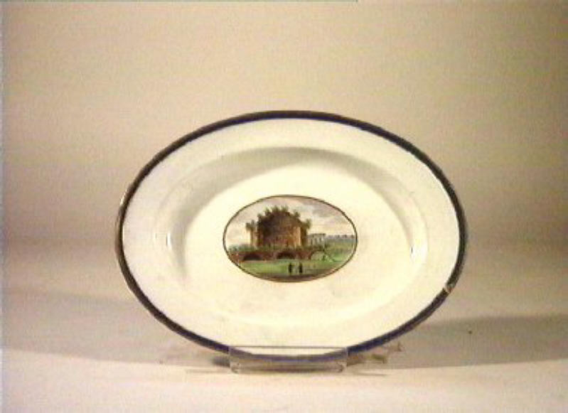 paesaggio con rovine (piatto da portata) - manifattura di Doccia (sec. XIX)