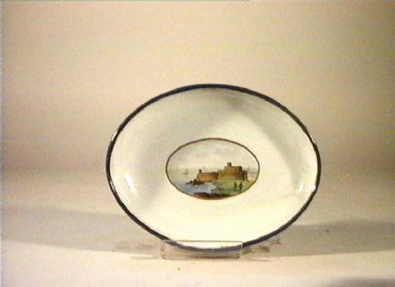 paesaggio (piatto da portata) - manifattura di Doccia (sec. XIX)