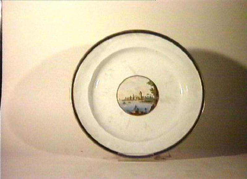 paesaggio (piatto da portata) - manifattura Richard-Ginori (sec. XIX)