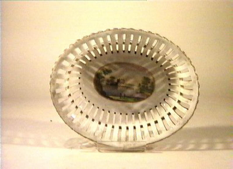 paesaggio (piatto da portata) - manifattura di Doccia (sec. XIX)