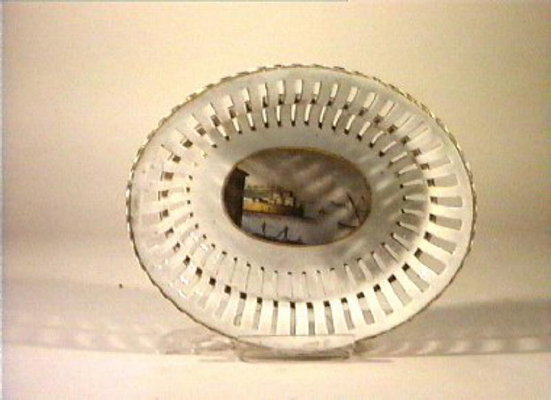 paesaggio (piatto da portata) - manifattura di Doccia (sec. XIX)