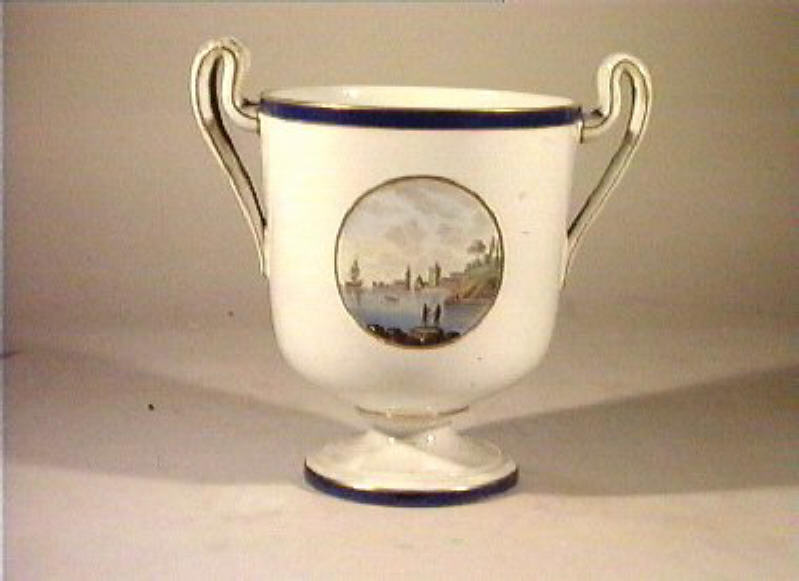 paesaggio (cachepot) - manifattura di Doccia (sec. XIX)