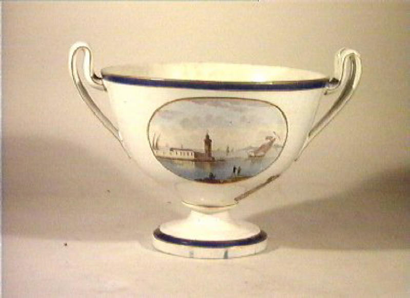 paesaggio (zuppiera) - manifattura di Doccia (sec. XIX)