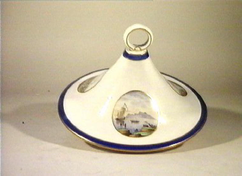 paesaggio (coperchio) - manifattura di Doccia (sec. XIX)