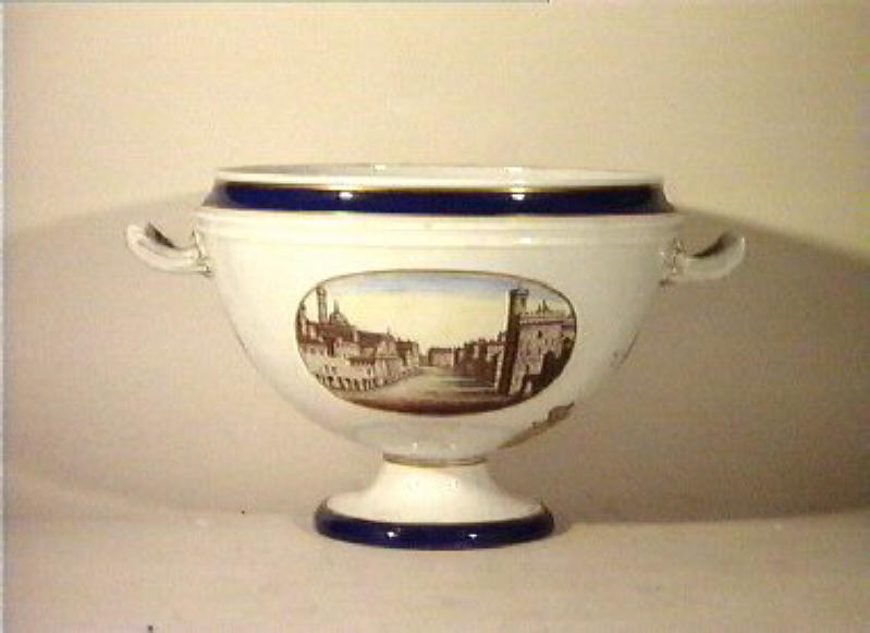 paesaggio (zuppiera) - manifattura di Doccia (sec. XIX)