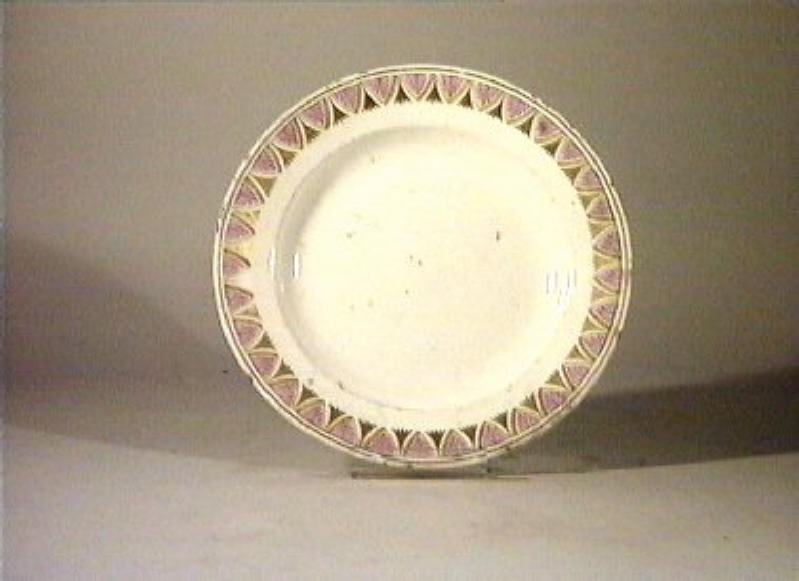 motivi decorativi vegetali (piatto) - manifattura Del Vecchio (sec. XIX)