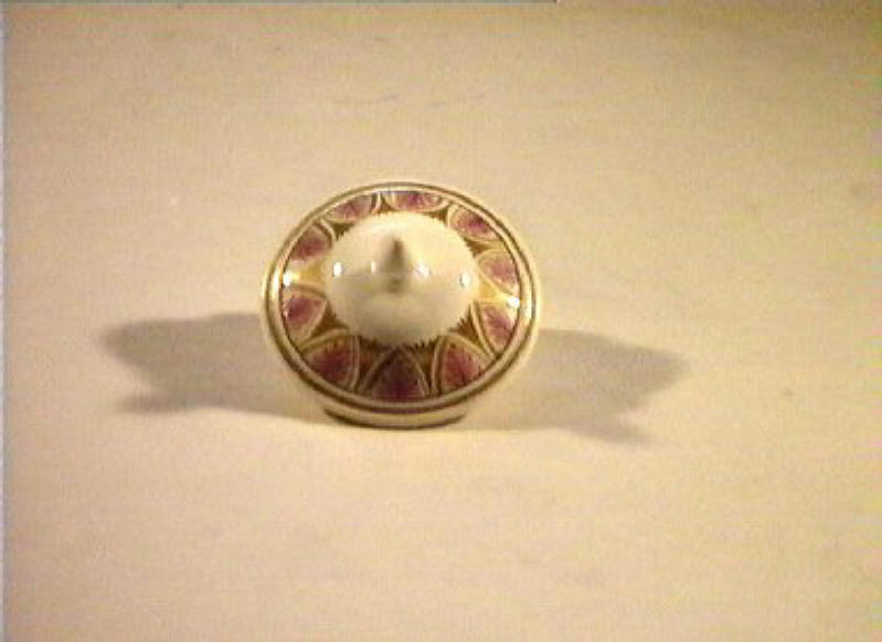 motivi decorativi vegetali (coperchietto) - manifattura Del Vecchio (sec. XIX)