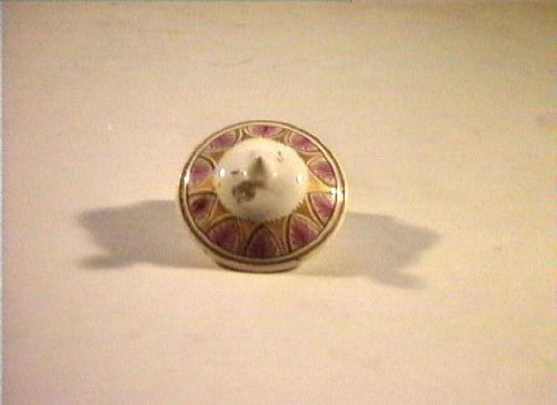 motivi decorativi vegetali (coperchietto) - manifattura Del Vecchio (sec. XIX)