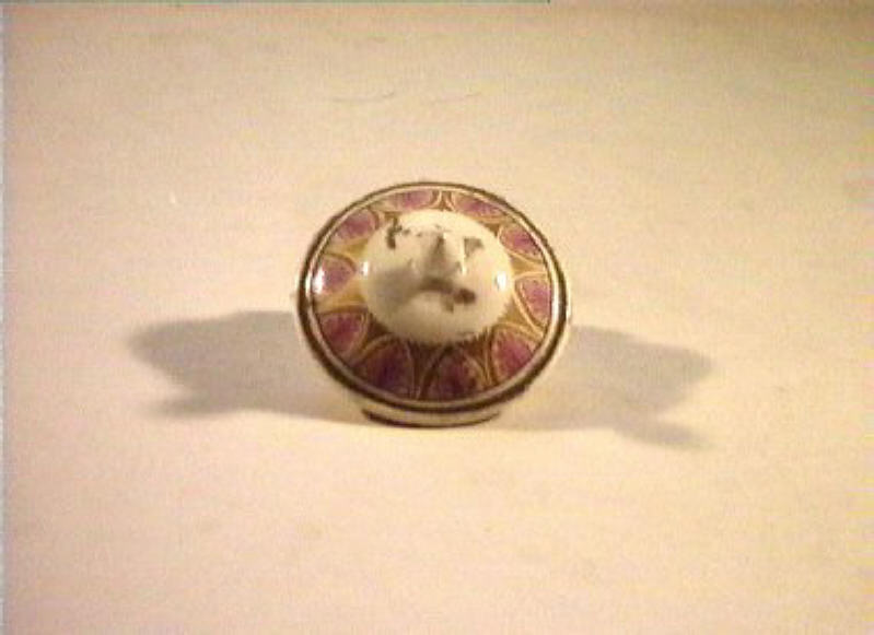 motivi decorativi vegetali (coperchietto) - manifattura Del Vecchio (sec. XIX)