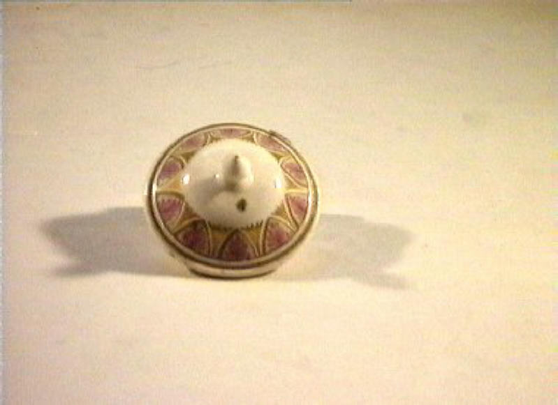 motivi decorativi vegetali (coperchietto) - manifattura Del Vecchio (sec. XIX)