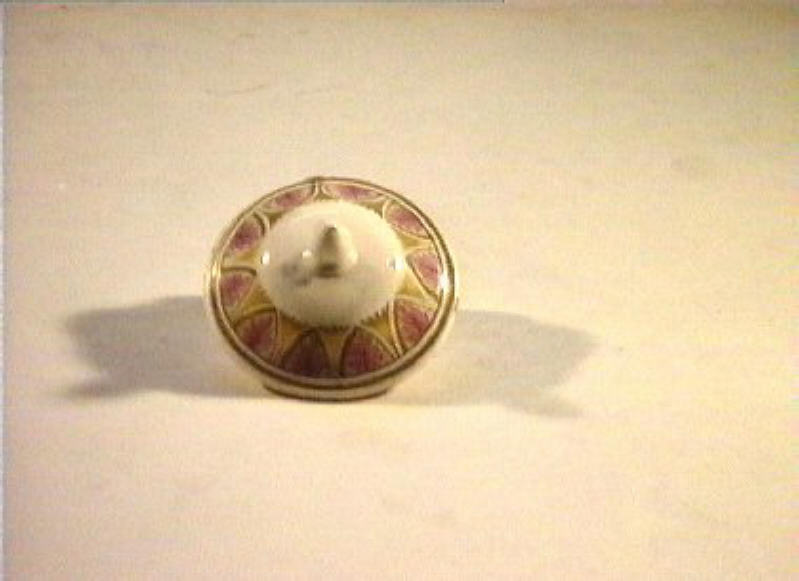 motivi decorativi vegetali (coperchietto) - manifattura Del Vecchio (sec. XIX)