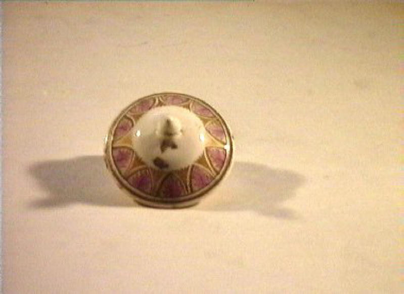 motivi decorativi vegetali (coperchietto) - manifattura Del Vecchio (sec. XIX)