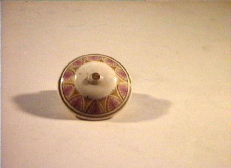 motivi decorativi vegetali (coperchietto) - manifattura Del Vecchio (sec. XIX)