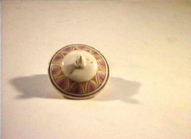 motivi decorativi vegetali (coperchietto) - manifattura Del Vecchio (sec. XIX)