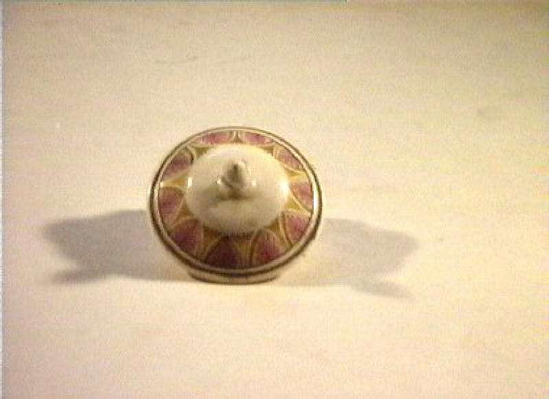 motivi decorativi vegetali (coperchietto) - manifattura Del Vecchio (sec. XIX)