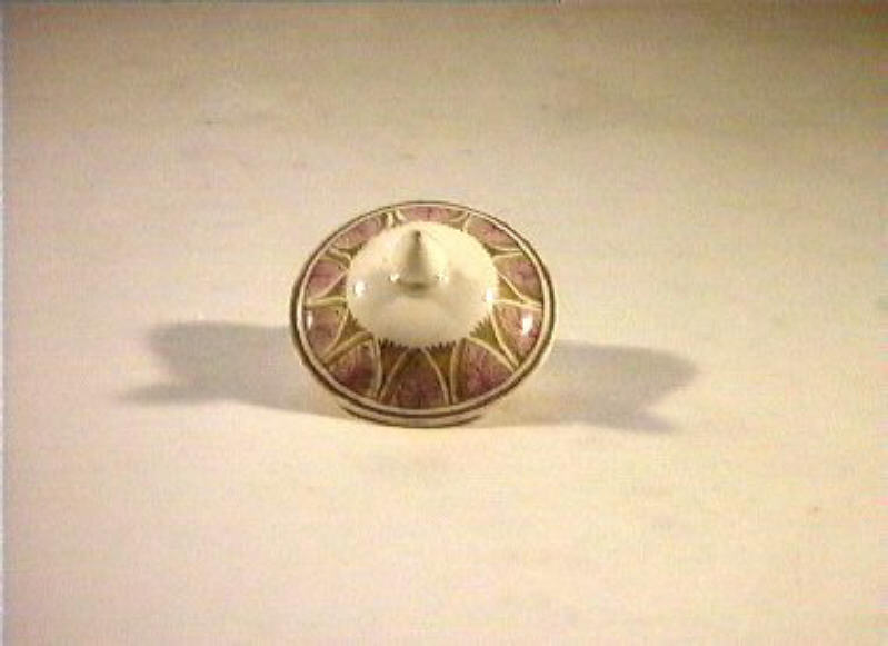 motivi decorativi vegetali (coperchietto) - manifattura Del Vecchio (sec. XIX)