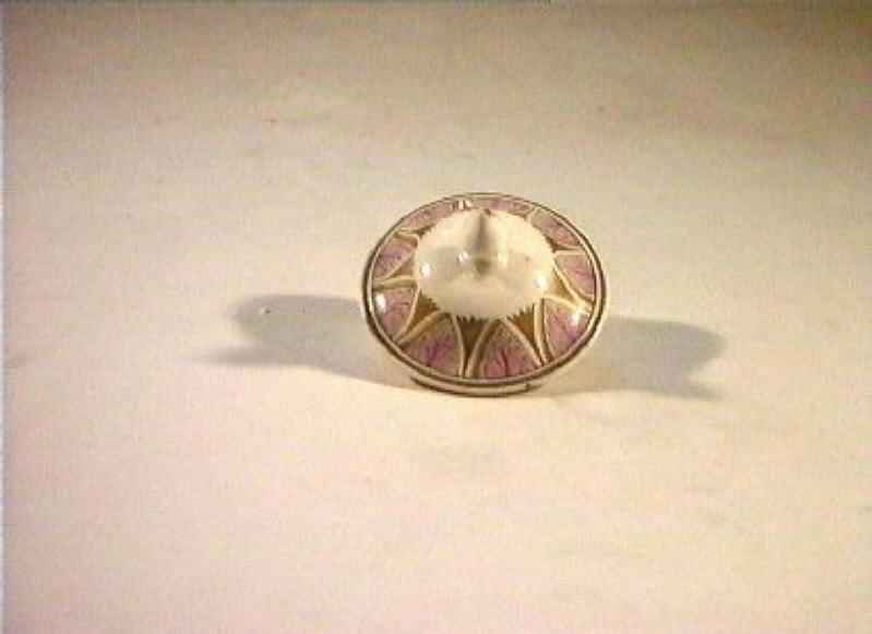 motivi decorativi vegetali (coperchietto) - manifattura Del Vecchio (sec. XIX)