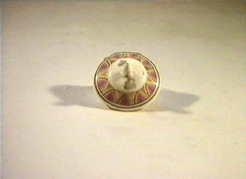 motivi decorativi vegetali (coperchietto) - manifattura Del Vecchio (sec. XIX)