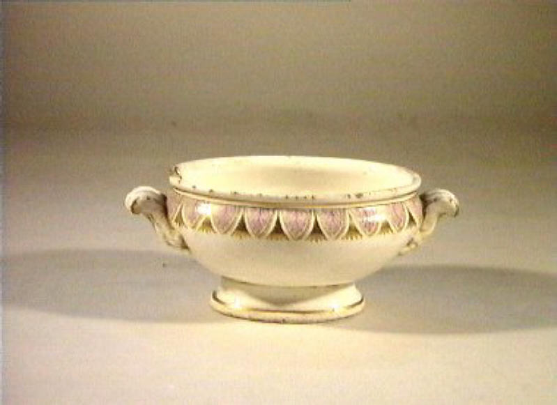 motivi decorativi vegetali (salsiera) - manifattura Del Vecchio (sec. XIX)