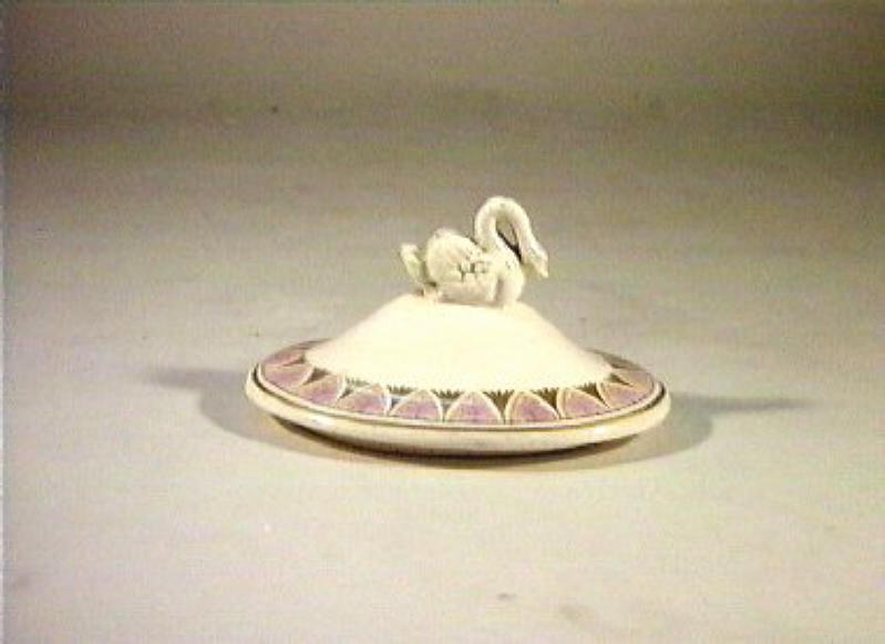 motivi decorativi vegetali (coperchietto) - manifattura Del Vecchio (sec. XIX)