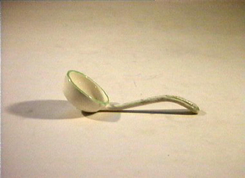 motivi decorativi floreali (mestolino) - manifattura Del Vecchio (sec. XIX)