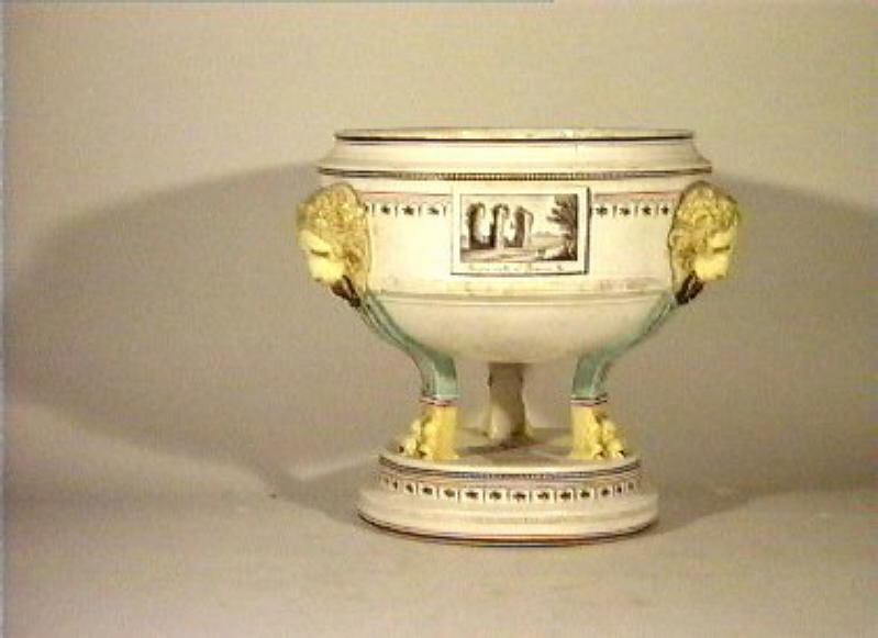 paesaggio (zuppiera) - manifattura Del Vecchio (sec. XIX)