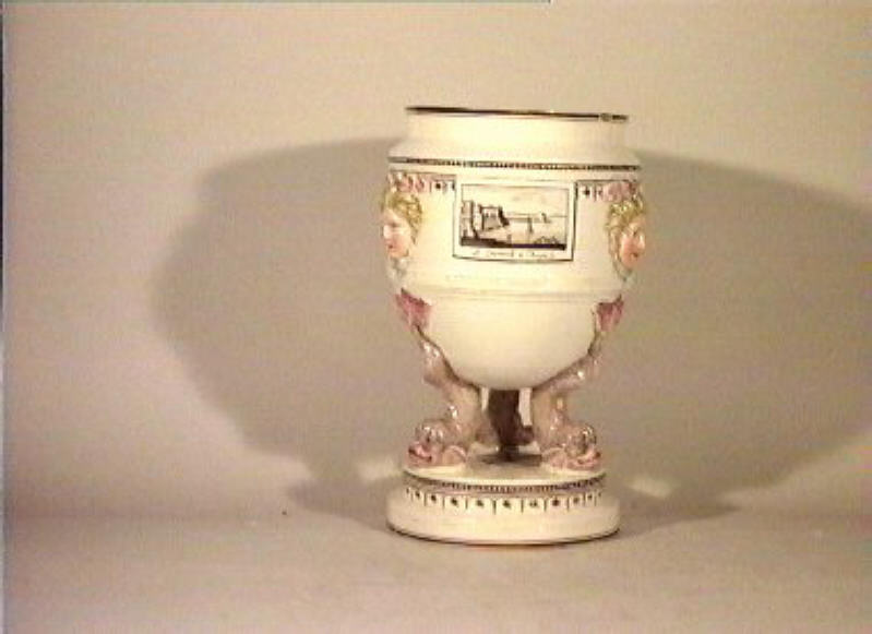 paesaggio (rinfrescatoio) - manifattura Del Vecchio (sec. XIX)