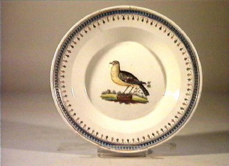 motivi decorativi vegetali e animali (piatto) - manifattura Del Vecchio (sec. XIX)