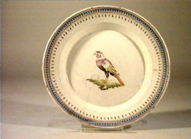 motivi decorativi vegetali e animali (piatto) - manifattura Del Vecchio (sec. XIX)