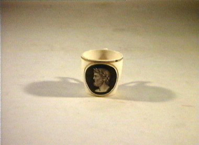 profilo maschile (tazzina) di Securo Francesco (sec. XIX)