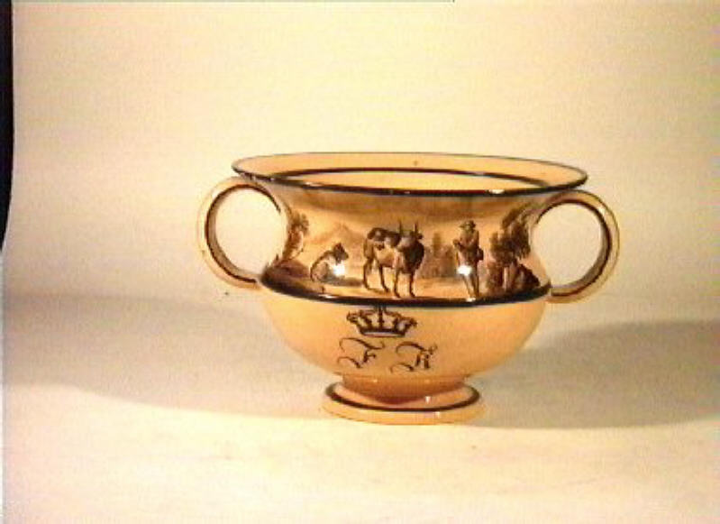 paesaggio campestre (vaso) - manifattura Giustiniani (sec. XIX)