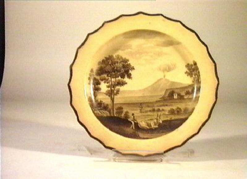 scena campestre (piattino) - manifattura Giustiniani (sec. XIX)