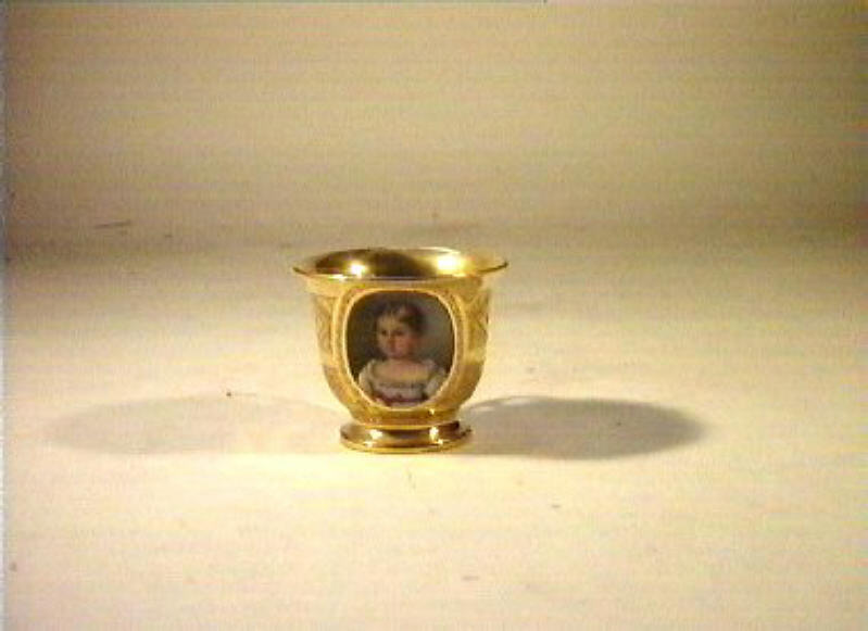 ritratto d'uomo (tazzina) di Giovine Raffaele (sec. XIX)