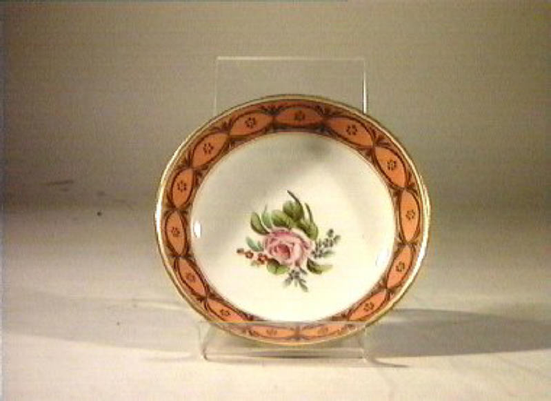 motivi decorativi floreali (piattino) - manifattura Poulard Prad (sec. XIX)