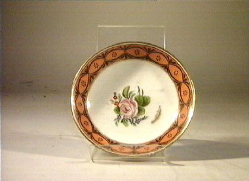 motivi decorativi floreali (piattino) - manifattura Poulard Prad (sec. XIX)